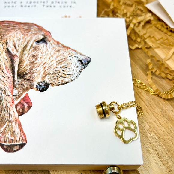 Memorial Pet Portrait and Urn Gift Set - Picture 6 of 9